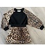 Leopard Paillet Set - Zwart