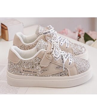 Follow me glitter sneakers - Goud