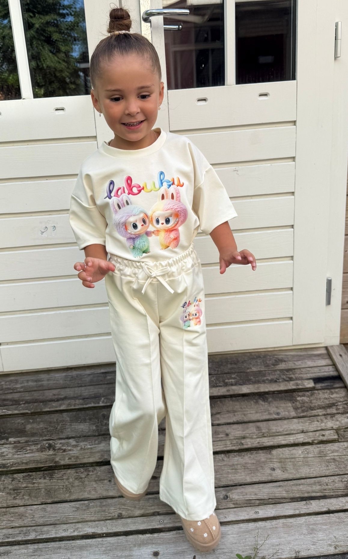 Labubu Flared Set - Ecru