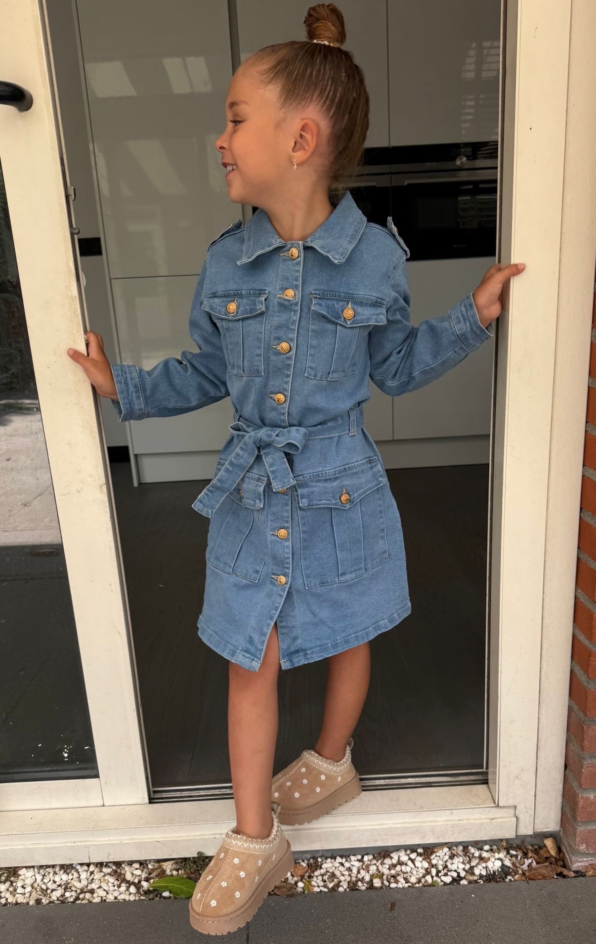Denim dress (zonder riem) - Licht Blauw