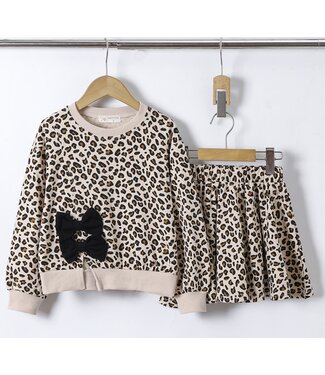 Leopard skirt Set - Beige