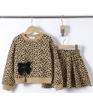 Leopard skirt Set - Camel
