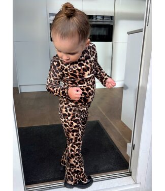 Draakjes en Boefjes Velvet leopard flared set