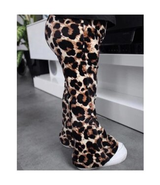 Draakjes en Boefjes Velvet flared broek - Leopard