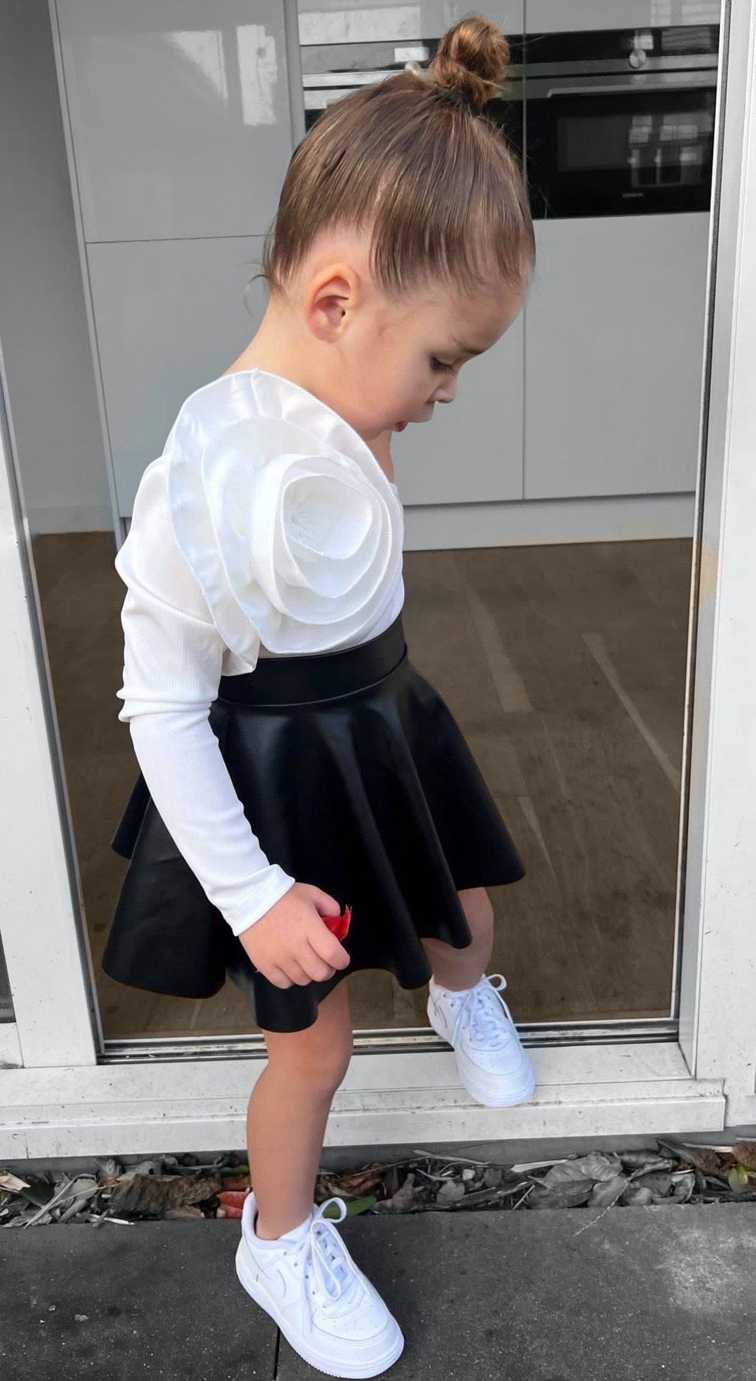 Leatherlook rokje - Zwart
