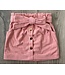 Draakjes en Boefjes Korte Corduroy Button Skirt - Roze