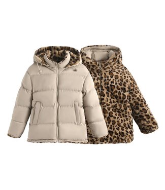 Reversible Winterjas - Leopard/Beige