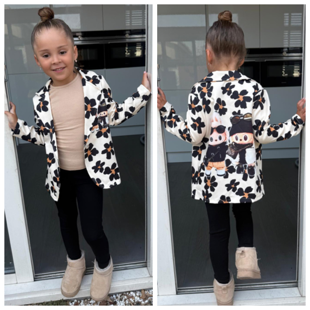 Labubu Blazer - Flower Beige