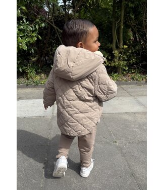 Dirkje  Winterjas met teddy voering - Beige