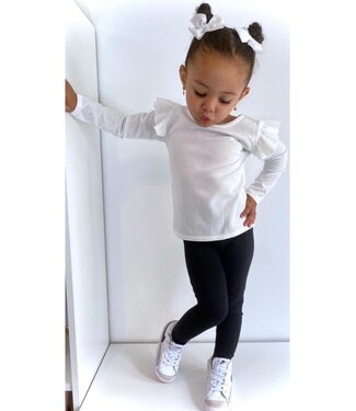 Draakjes en Boefjes Ruffle Longsleeve - Wit