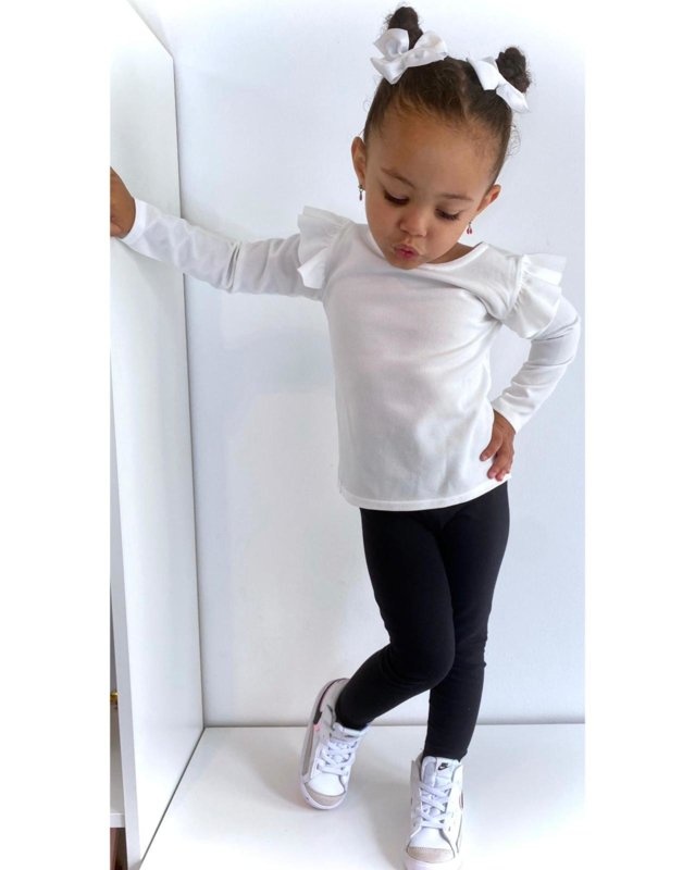 Ruffle Longsleeve - Wit