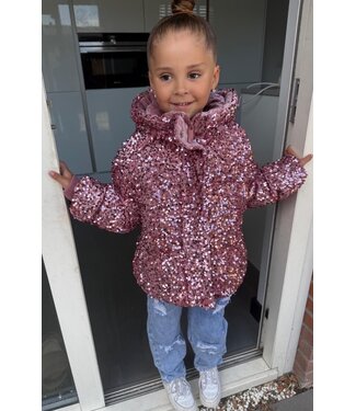 Warme Winterjas - Glitter Roze