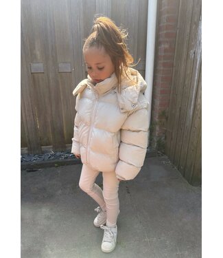 Warme Shiny Winterjas - Beige