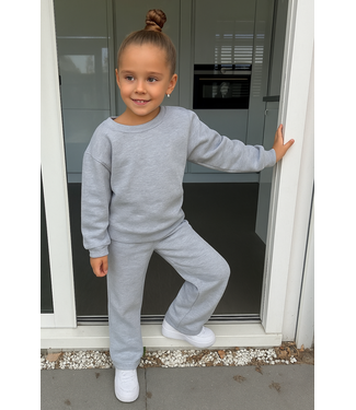 Flared Jogging Set - Grijs