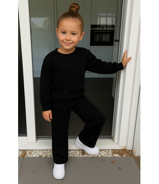 Flared Jogging Set - Zwart