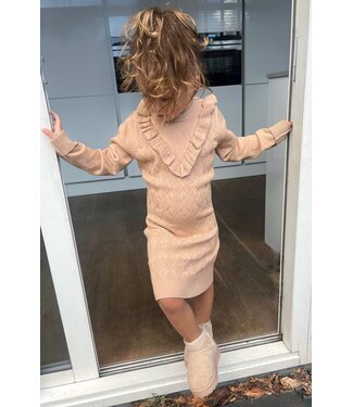 V dress - Beige/Camel