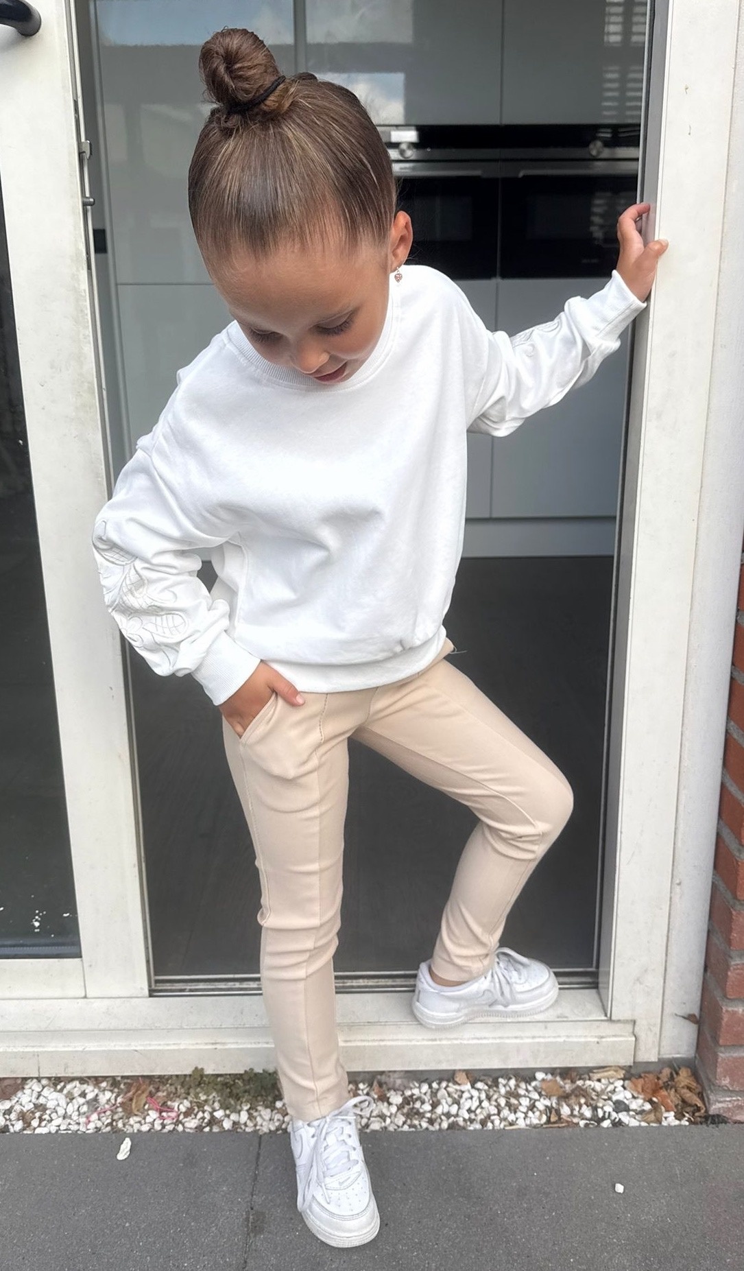 Detailed legging -  Beige