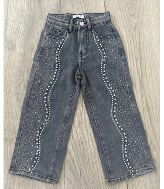 Denim Diamond Jeans  - Dk. Grijs