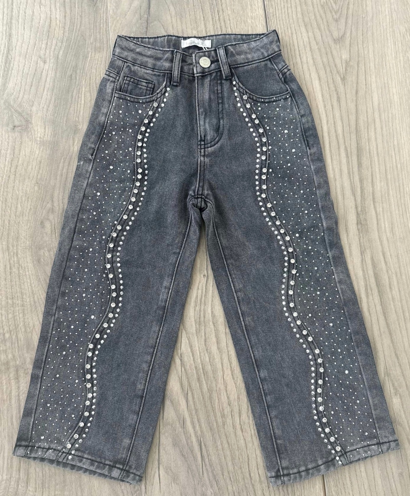 Denim Diamond Jeans  - Dk. Grijs