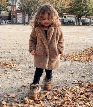Draakjes en Boefjes Soft & Fluffy Winterjas - Dk. Beige