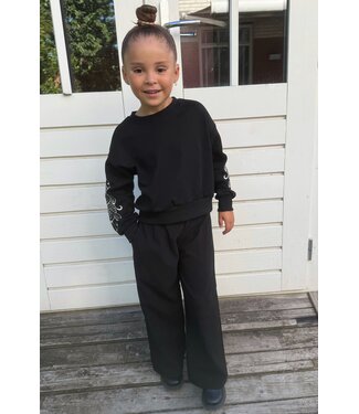 Pantalon met knopen - Zwart