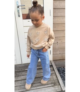 Hartjes Sweater -Taupe (Verzenddatum 10 nov)