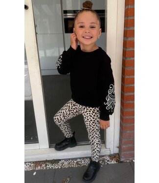 Flower Sweater - Zwart (Verzenddatum 6 jan)