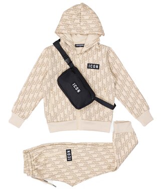Icon Joggingset met tasje - Beige