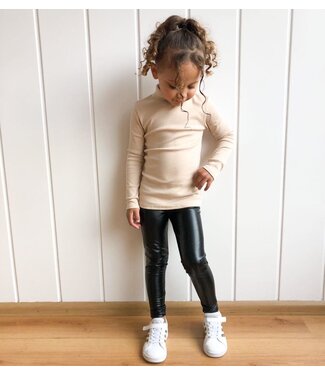 Draakjes en Boefjes Rib Col Top - Beige (Verzenddatum 24 nov)