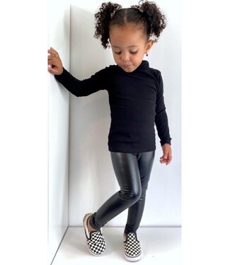 Draakjes en Boefjes Rib Col Top - Zwart (Verzenddatum 24 nov)