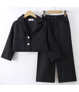 Blazer Flared Set - Zwart