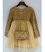 Glitter Tule Jurkje(met tasje) - Goud
