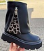 Zipped Boots - Zwart/Leopard