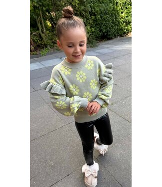 Koko Noko Fleece Flower Sweater