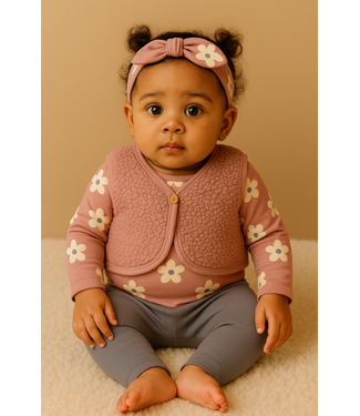 Dirkje  Romper met haarband, Teddy Gilet & Legging