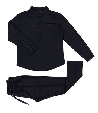 Nette blouse set - Zwart