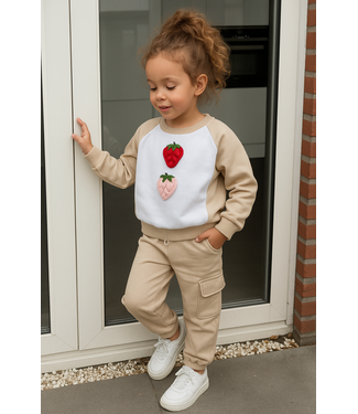 Strawberry Joggingset - Beige