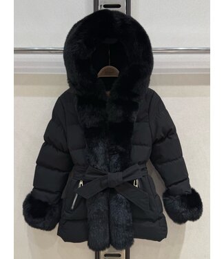Fur Winterjas - Zwart (Verzenddatum 24 nov)