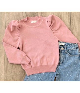 Basic Ruffle Trui - Roze