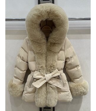 Fur Winterjas - Beige