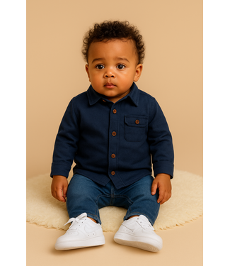 Dirkje  Effen Blouse - Navy