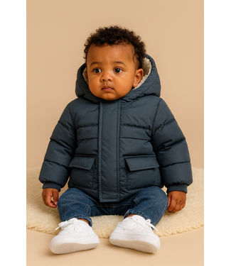 Dirkje  Winterjas met teddyvoering - Navy