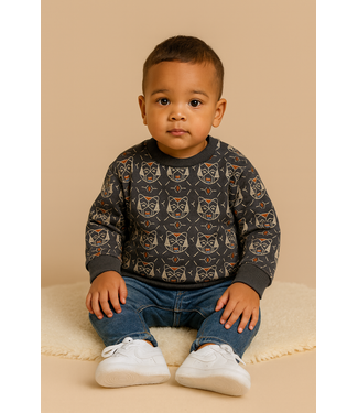 Dirkje  Sweater - Geometrische Berenhoofden