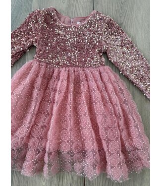 Gorgeous Glitter Dress Roze
