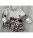 Leopard Printed Sweater & Skort Set (Met Tasje) - Beige
