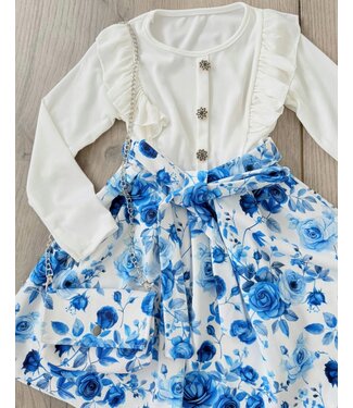 Blue Roses Dress (Met Tasje)