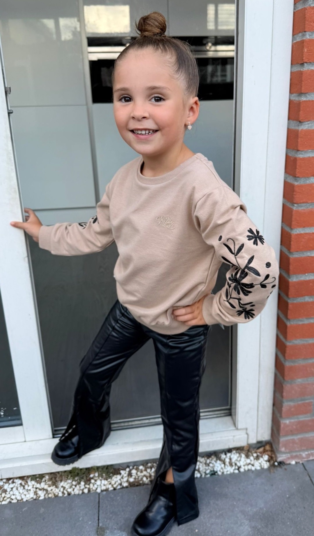 Leatherlook Flared Met Split