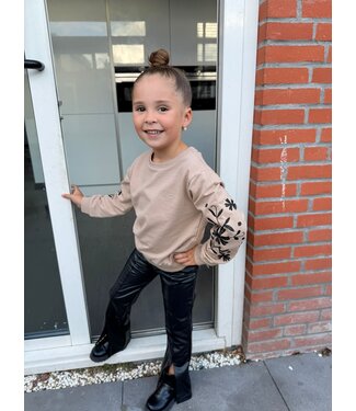 No Way Monday Sweater met bloemenprint - Taupe