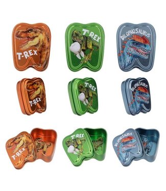 TOPModel Dino World Tandendoosjes in Dino design (3 kleuren)