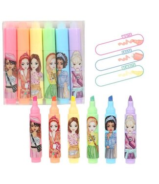 TOPModel TOPModel uitgumbare mini tekstmarkers – set van 6 kleuren